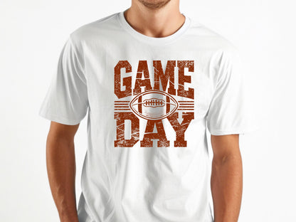 Distressed Football Game Day Shirt: Vintage Style, Soft Cotton