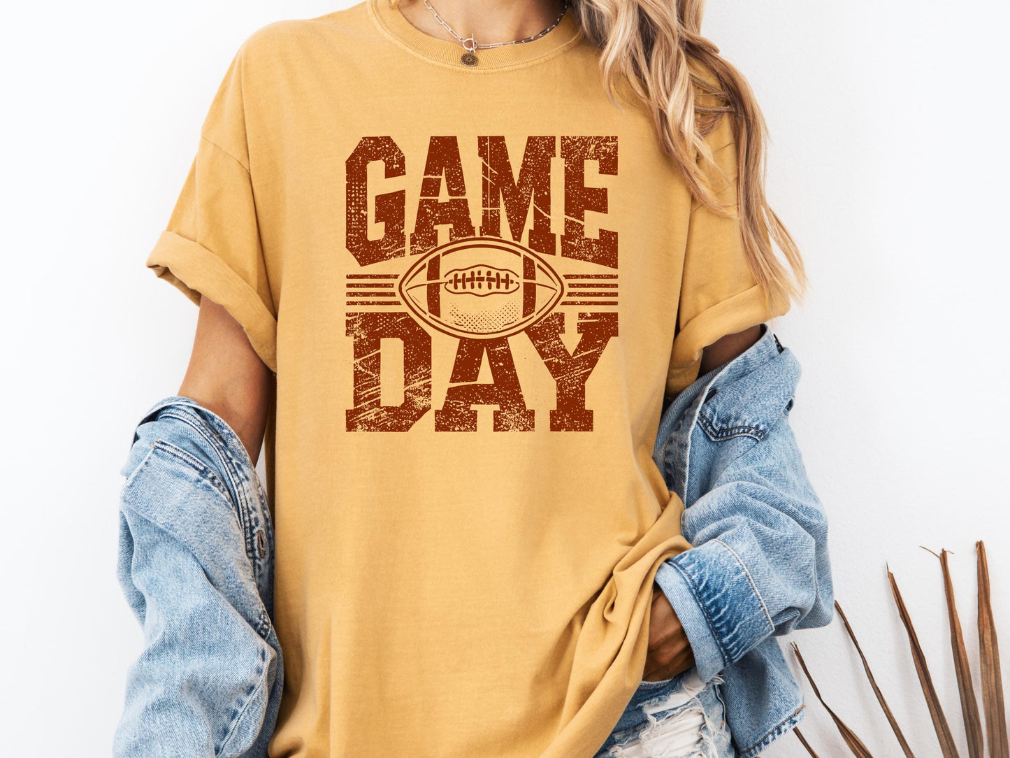Distressed Football Game Day Shirt: Vintage Style, Soft Cotton