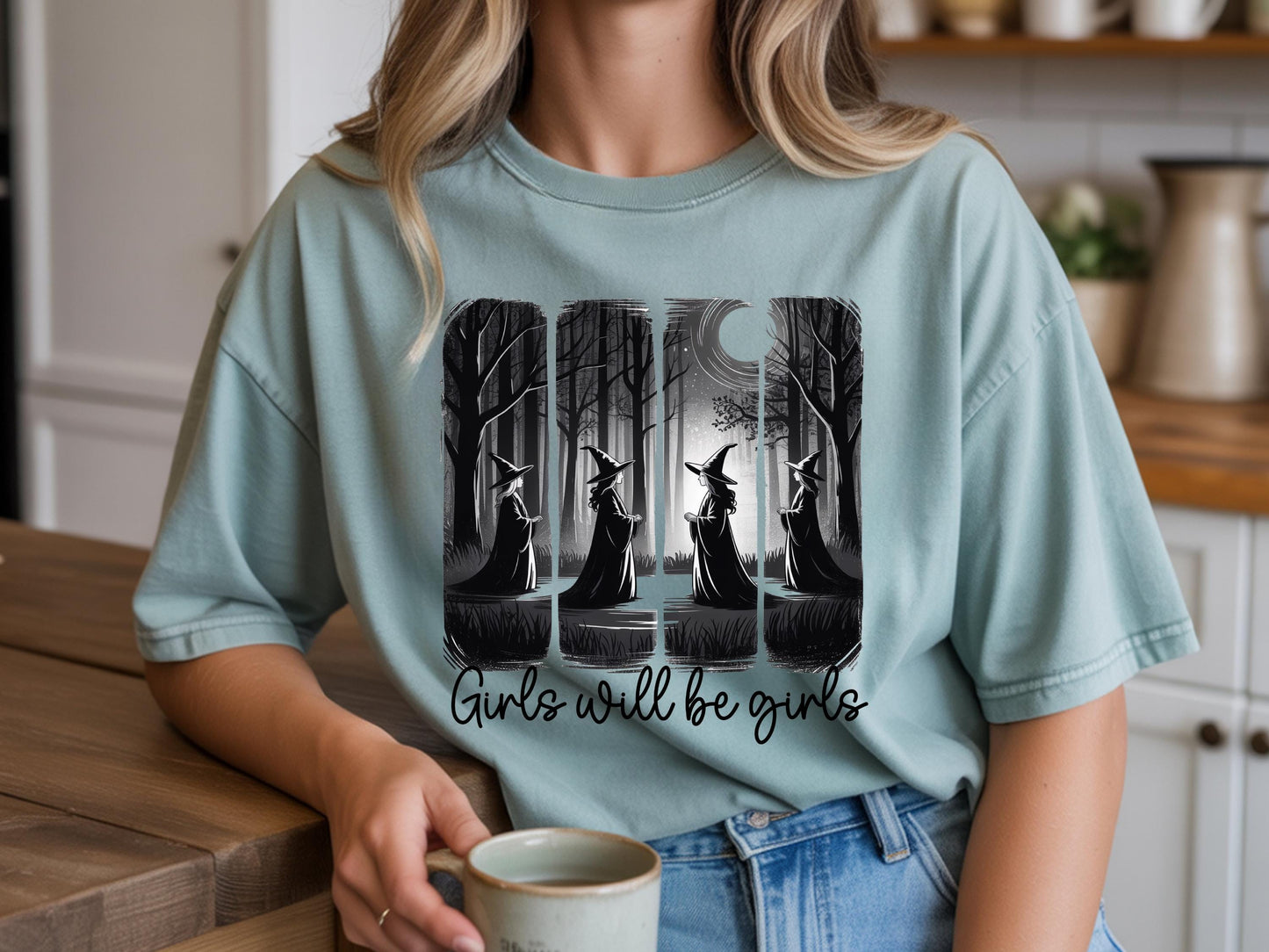 Girls Will Be Girls Tee: Comfort Colors Feminist Halloween T-Shirt