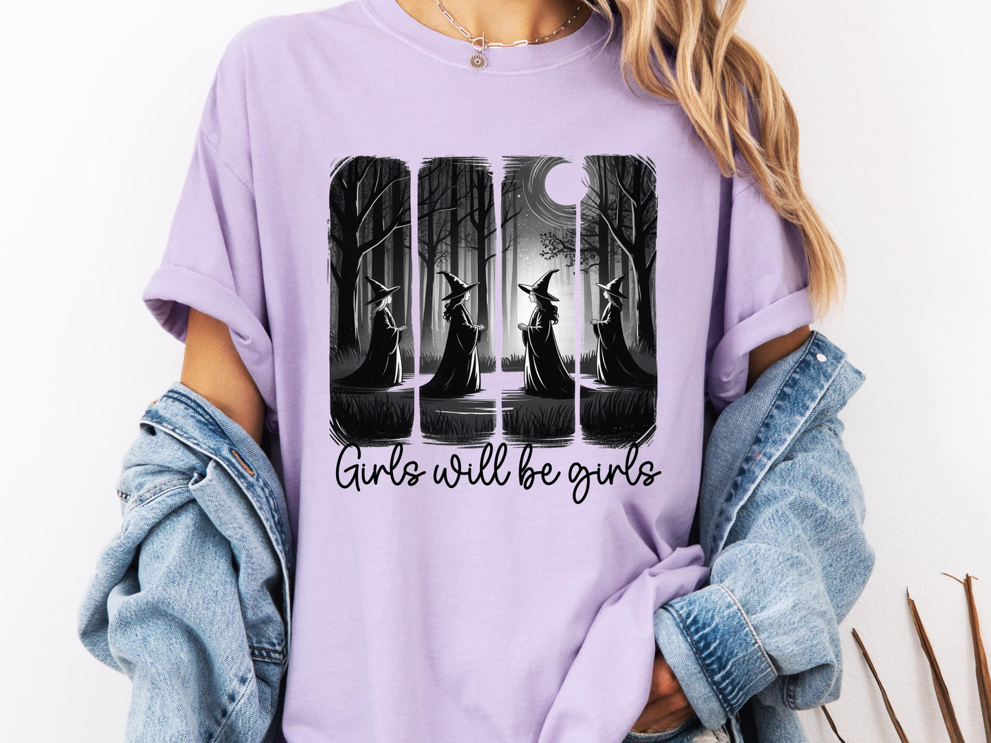 Girls Will Be Girls Tee: Comfort Colors Feminist Halloween T-Shirt