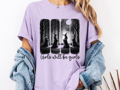 Girls Will Be Girls Tee: Comfort Colors Feminist Halloween T-Shirt
