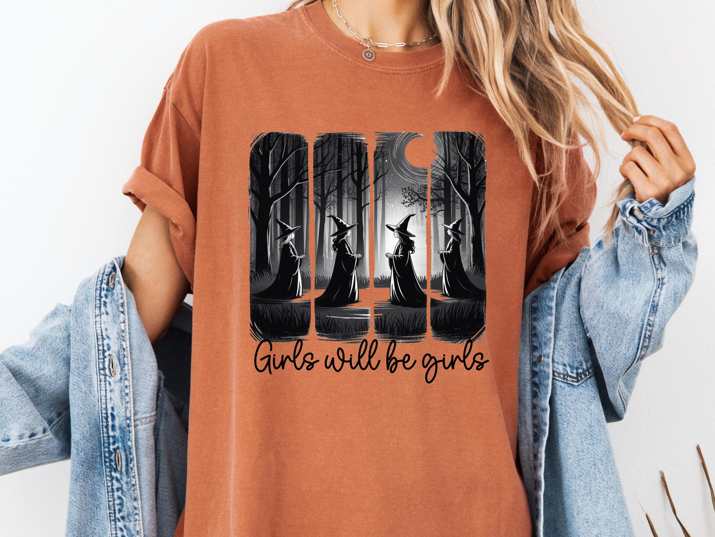 Girls Will Be Girls Tee: Comfort Colors Feminist Halloween T-Shirt