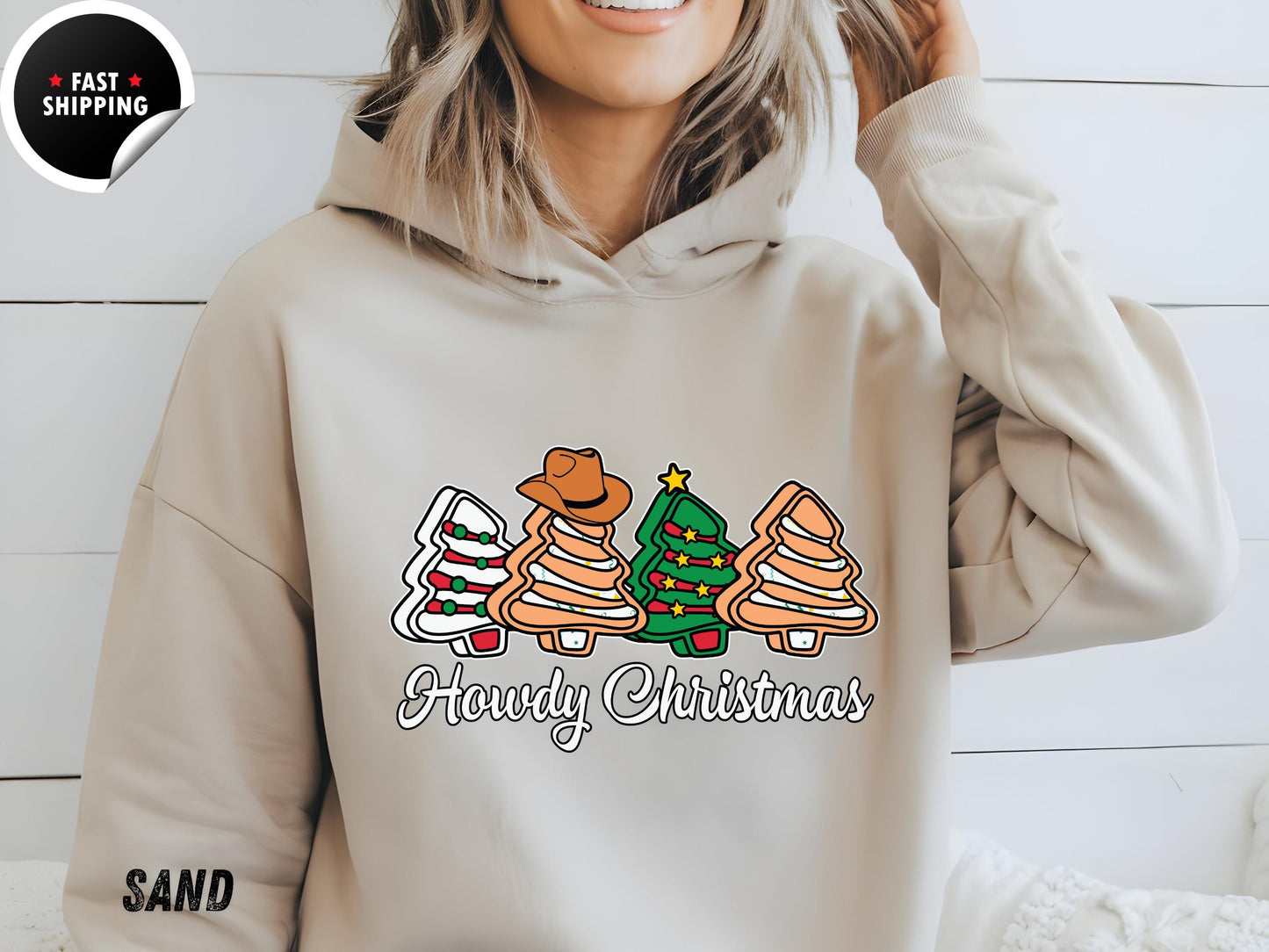 Howdy Christmas Sweatshirt, Western Cowboy Christmas Sweater, Cute Holiday Cowgirl Pullover, Country Christmas Outfit
