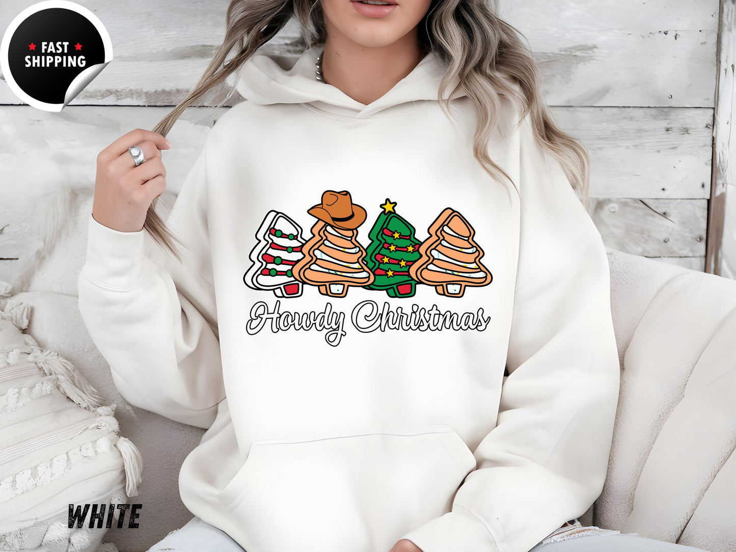 Howdy Christmas Sweatshirt, Western Cowboy Christmas Sweater, Cute Holiday Cowgirl Pullover, Country Christmas Outfit
