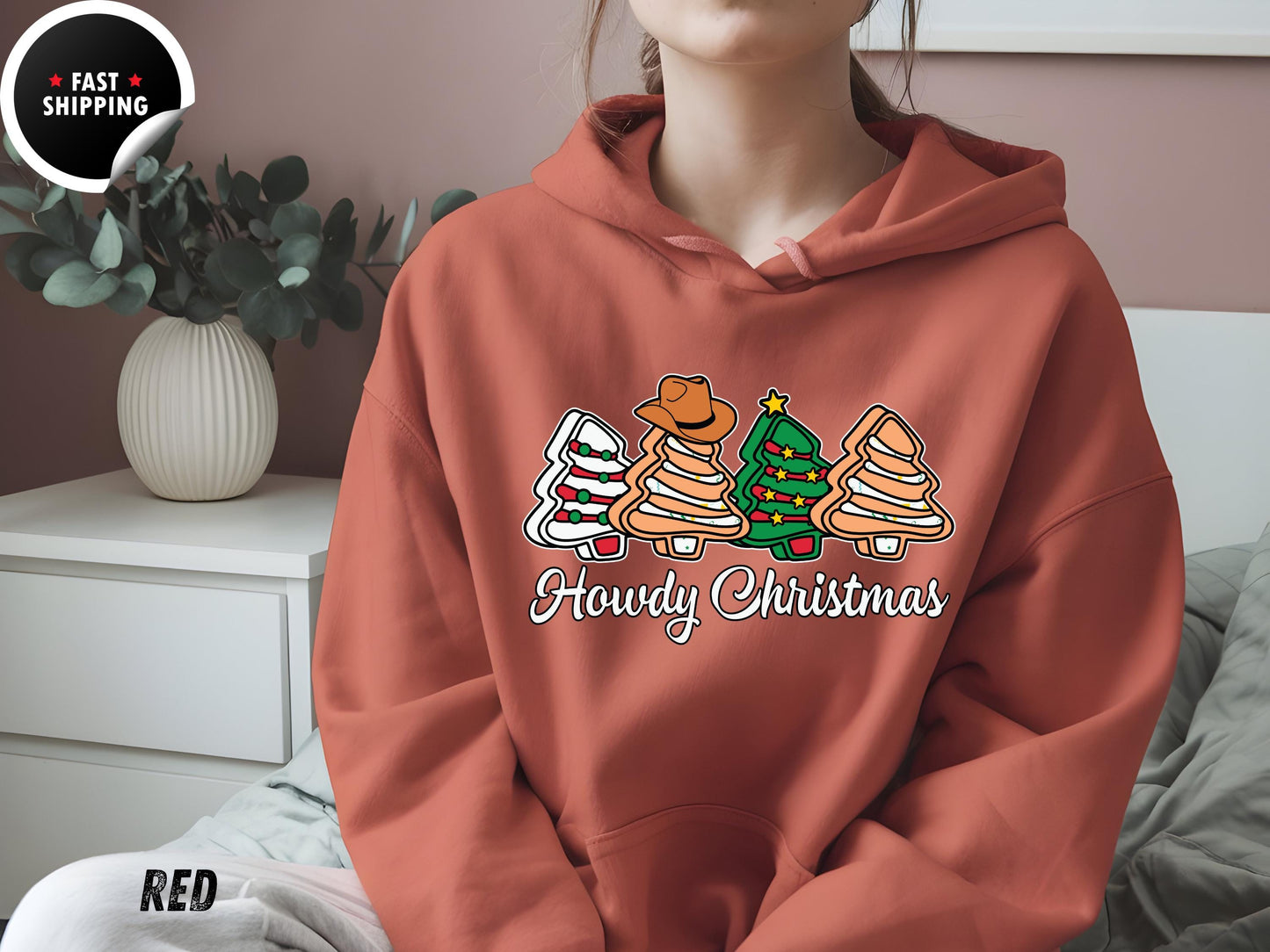 Howdy Christmas Sweatshirt, Western Cowboy Christmas Sweater, Cute Holiday Cowgirl Pullover, Country Christmas Outfit