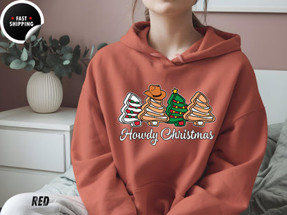 Howdy Christmas Sweatshirt, Western Cowboy Christmas Sweater, Cute Holiday Cowgirl Pullover, Country Christmas Outfit