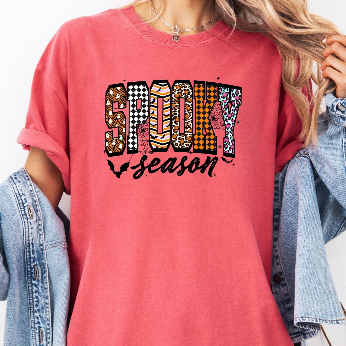 Comfort Colors Gothic Halloween T-Shirt: Spooky Lace Tee