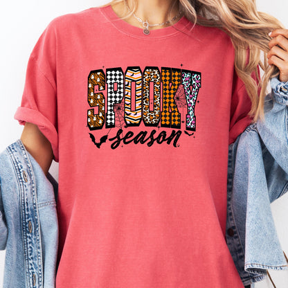 Comfort Colors Gothic Halloween T-Shirt: Spooky Lace Tee