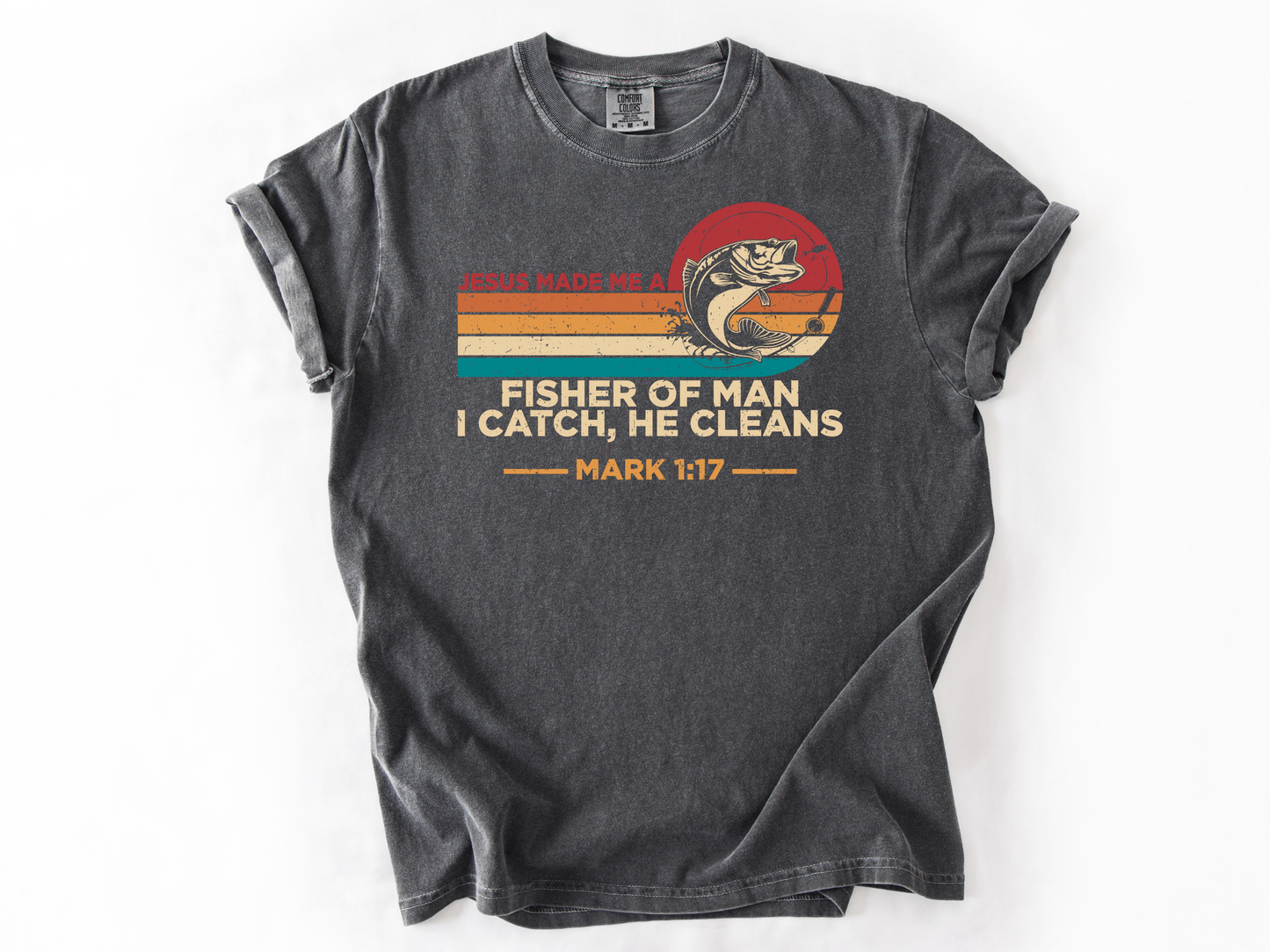 Christian Fishing Shirt: Jesus Made Me a Fisherman - Bible Verse Tee