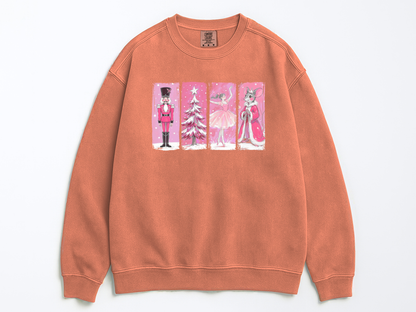 Retro Nutcracker Ballet Christmas Sweatshirt: Festive Holiday Sweatshirt