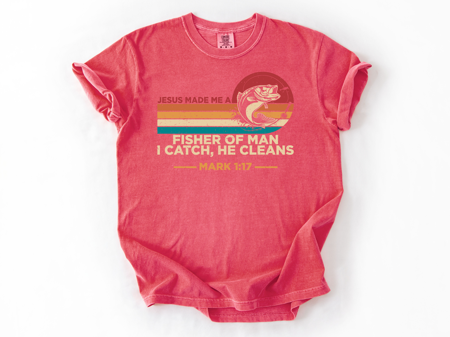 Christian Fishing Shirt: Jesus Made Me a Fisherman - Bible Verse Tee